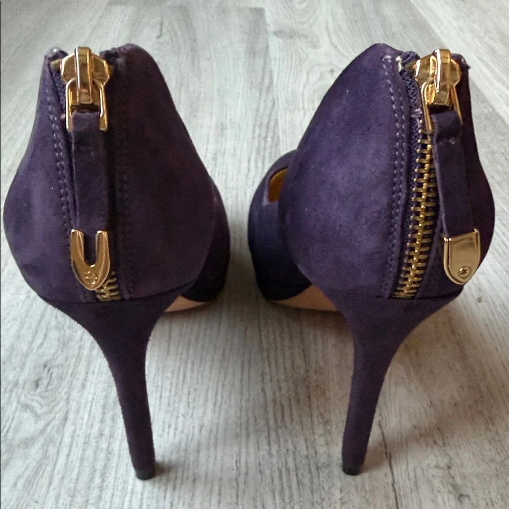 Joan & David Purple Suede‎ Pumps High Heel Dress Shoes Size (7.5)
